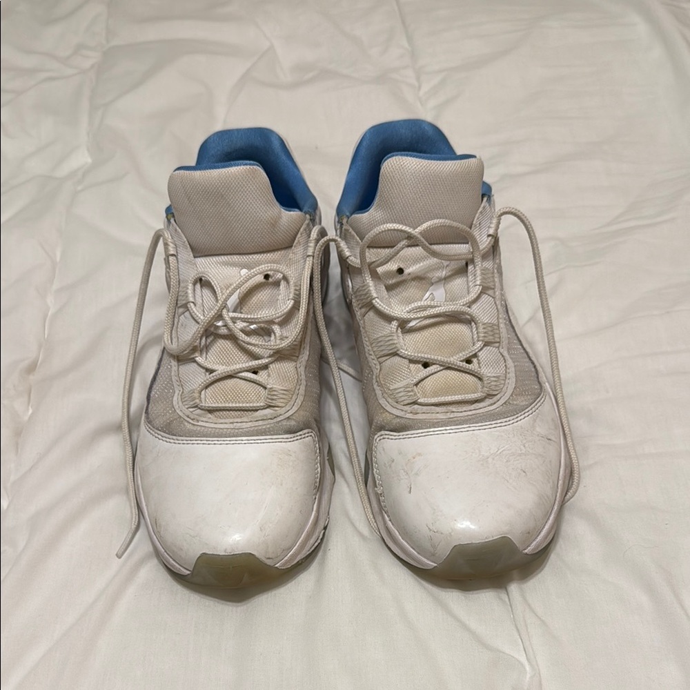 White and Blue Sneakers